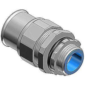 T&B® 3723 Straight Conduit Connector With Insulated Throat, Sealing Ring, Iron Retainer, 1 in Trade, Malleable Iron