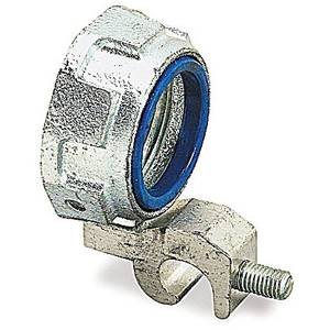T&B® 3874 Insulated Threaded Grounding Bushing With Aluminum Lug, 1-1/2 in Trade, 14 AWG Wire Min, 4 AWG Wire Max, 2.468 in Dia, Malleable Iron