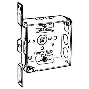21 Cu Inch, 9-Knockout, Thomas & Betts Corporation 52151-CVX Square Outlet Box