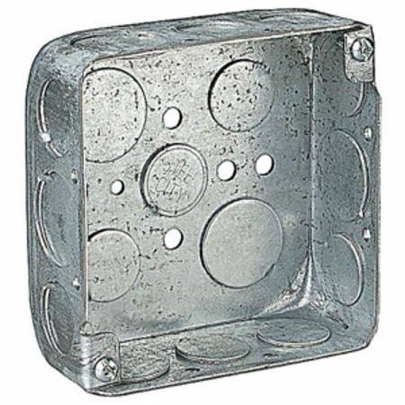 21 Cu Inch, 17-Knockout, Thomas & Betts Corporation 52151-1/2-3/4 Square Outlet Box