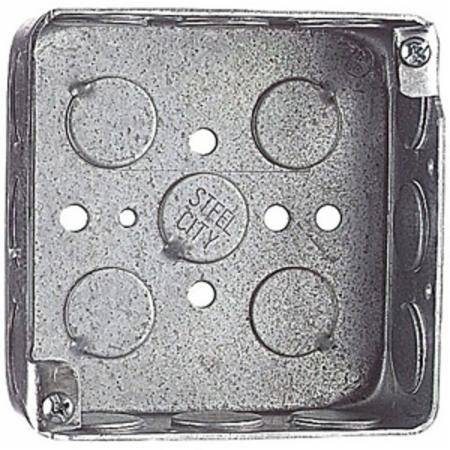 21 Cu Inch, 17-Knockout, Thomas & Betts Corporation 52151-1/2 Square Outlet Box