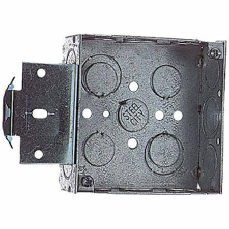 21 Cu Inch, 23-Knockout, Thomas & Betts Corporation 52151-MS_1/2_3/4 Square Outlet Box