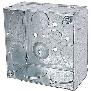 30.3 Cu Inch, 13-Knockout, Thomas & Betts Corporation 52171-1 Square Outlet Box