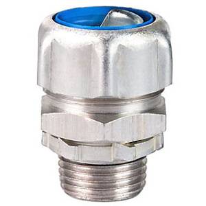 T&B® 5234AL Non-Insulated Straight Conduit Connector, 1 in Trade, Aluminum, Clear Chromate Coated/Zinc Plated