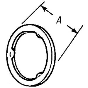T&B® 5266 Sealing Gasket With Retainer, Santoprene™ Sealing, 1-1/2 in, For Use With Liquid Tight Flexible Metal Conduits, 316 Stainless Steel