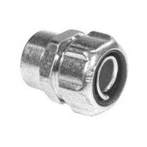 T&B® 5272 Straight Female Hub Adapter, 1/2 in Trade, Steel, Chromate Coated/Electro-Zinc Plated