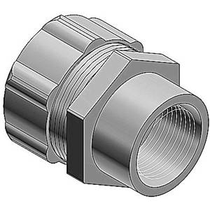 T&B® 5272 Straight Female Hub Adapter, 1/2 in Trade, Steel, Chromate Coated/Electro-Zinc Plated