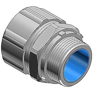 T&B® 5331 Insulated Straight Conduit Connector, 3/8 in Trade, Steel, Chromate Coated/Electro-Zinc Plated