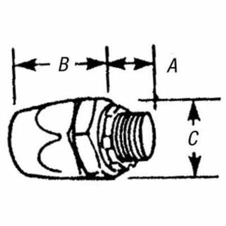 T&B® 6303 Straight Conduit Connector With Captive Sealing O-Ring, Tapered Hub Thread, 3/4 in Trade, Thermoplastic, Electro-Zinc Plated