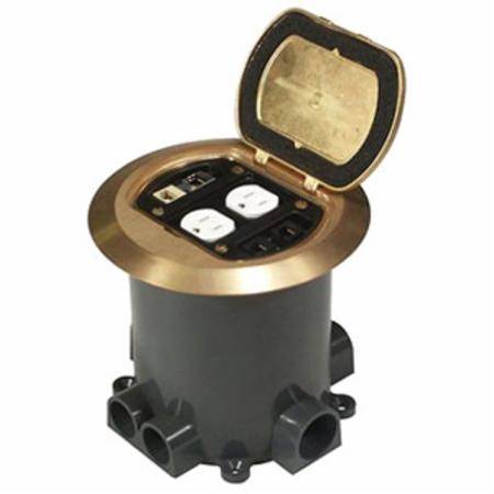 Steel City® 68P-DV-KIT-BRS Dual Voltage Flush Service Divider Kit With MopTite® Brass Cover, Steel