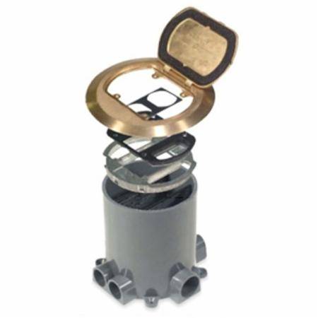 Steel City® 68P-DV-KIT-BRS Dual Voltage Flush Service Divider Kit With MopTite® Brass Cover, Steel
