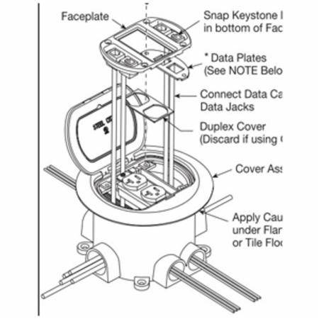 Steel City® 68P-DV-KIT-BRS Dual Voltage Flush Service Divider Kit With MopTite® Brass Cover, Steel