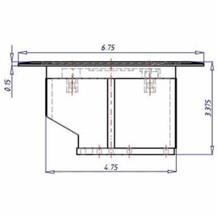 Steel City® 68R-CST-BLK Non-Metallic Cover Kit, 5-5/32 in Dia, 6 in D