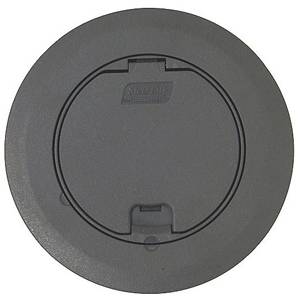Round, Thomas & Betts Corporation 68R-CST-GRY Floor Box Cover Kit, Duplex/GFCI Receptacle