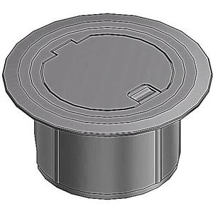 Round, Thomas & Betts Corporation 68R-CST-GRY Floor Box Cover Kit, Duplex/GFCI Receptacle