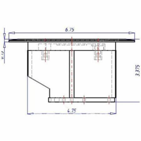 Round, Thomas & Betts Corporation 68R-CST-GRY Floor Box Cover Kit, Duplex/GFCI Receptacle
