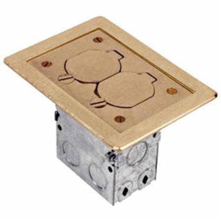 1-Gang, Rectangular, Thomas & Betts Corporation 71W-DS Flush Service Floor Box