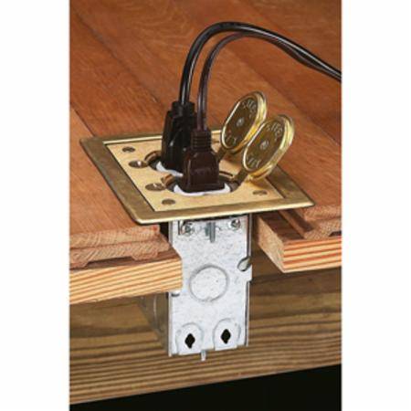 1-Gang, Rectangular, Thomas & Betts Corporation 71W-DS Flush Service Floor Box