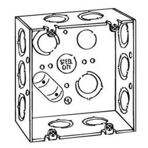 29.5 Cu Inch, 28-Knockout, Thomas & Betts Corporation 72151_1/2-3/4E Square Outlet Box