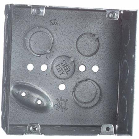 42 Cu Inch, 31-Knockout, Thomas & Betts Corporation 72171_1/2-3/4E Square Outlet Box