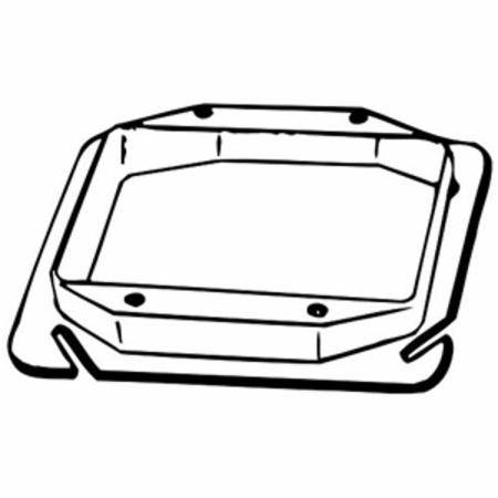 4-11/16", Thomas & Betts Corporation 72C17 Square Outlet Box Cover, Raised