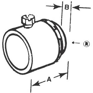 T&B® 8225 Insulated Set Screw Connector, 3/4 in Trade, For Use With Rigid/IMC Conduits, Steel, Chromate Coated/Electro-Zinc Plated