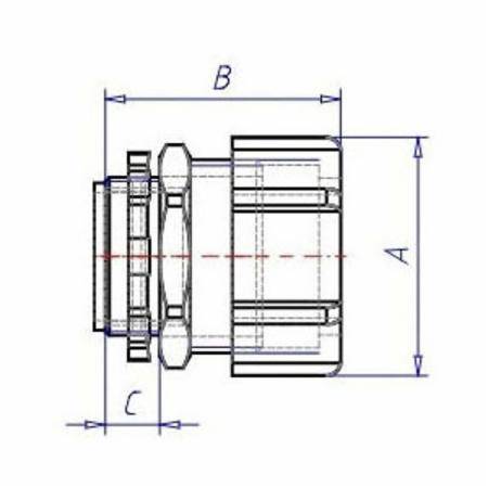 T&B® 8321 Non-Insulated Threadless Conduit Connector, 1 in Trade, For Use With Rigid/IMC Conduits, Malleable Iron, Chromate Coated/Electro-Zinc Plated