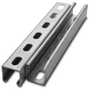 Ocal® A12P-G A Series Strut Channel Standard, 10 ft L 1-5/8 in W 1-5/8 in D 12 ga THK, Steel, PVC Coated, Domestic