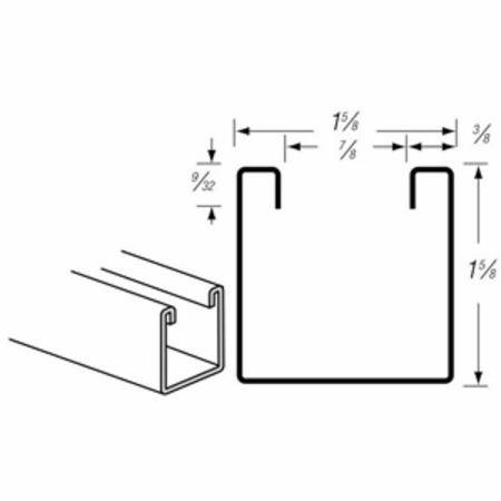 1-5/8" x 1-5/8" x 10', 12 Gauge, Thomas & Betts Corporation A1200-10-EG Channel Strut