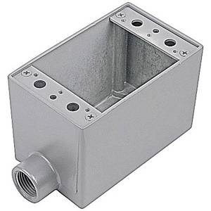 T&B® AFS-1 Type FS Dead End Shallow Style Device Box, Die Cast Aluminum, 21.6 cu-in Capacity, 1 Gangs, 1 Outlets, 1 Knockouts, 2-13/16 in W x 2-1/16 in D x 4-9/16 in H