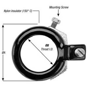 T&B® Blackjack® BG075-14-4 Grounding Bushing, 14 to 4 AWG AC Cable, 3/4 in Trade, Malleable Iron, Zinc Plated