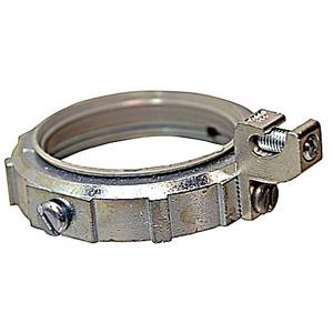 1-1/2", 14 to 4 AWG Copper, 12 to 4 AWG Aluminum, Thomas & Betts Corporation BG-805L Rigid/IMC Grounding Bushing, Insulated Throat, Lay-In Lug, Threaded