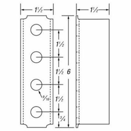 1-1/2" x 1-1/2" Thomas & Betts Corporation B-941 Channel Brace Joiner