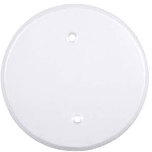 5" Dia, Thomas & Betts Corporation CCRSB Red Dot® Weatherproof Round Box Cover, Blank Opening, White