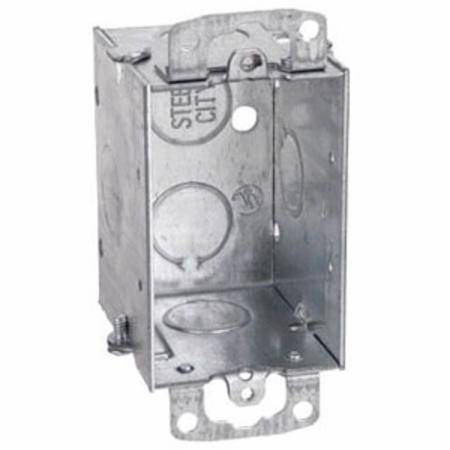 12.5 Cu Inch, 6-Knockout, Thomas & Betts Corporation CDOW Adjust-A-Box® Metallic Switch Box, 1-Gang