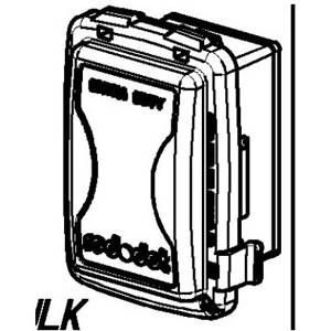1-Gang, 4-11/16" x 2-7/8" x 6-5/32", Thomas & Betts Corporation CKPM-BULK Red Dot® Weatherproof While-In Use Box Cover, GFCI/Single/Duplex Receptacle, Clear Top/ Gray Bottom