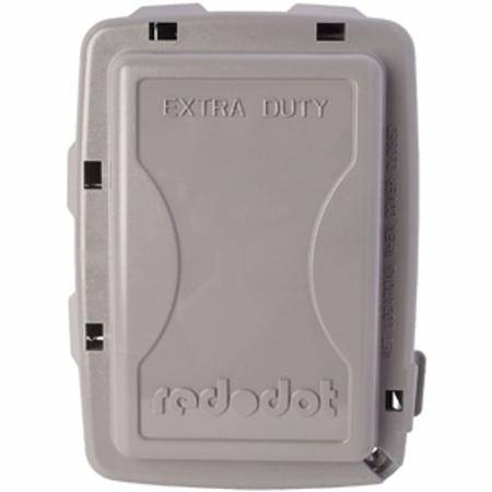 1-Gang, 4-11/16" x 2-7/8" x 6-5/32", Thomas & Betts Corporation CKPM-G Red Dot® Weatherproof While-In Use Box Cover, GFCI/Single/Duplex Receptacle, Gray Top/Bottom