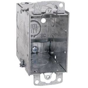 18 Cu Inch, 6-Knockout, Thomas & Betts Corporation CXWOW Switch Box, 1-Gang