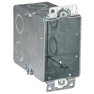 18 Cu Inch, 9-Knockout, Thomas & Betts Corporation CY-1/2 Metallic Switch Box, 1-Gang