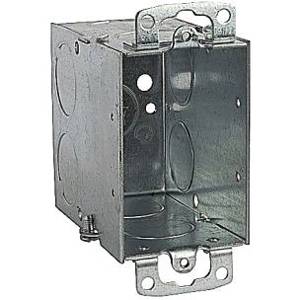 18 Cu Inch, 9-Knockout, Thomas & Betts Corporation CY-3/4 Metallic Switch Box, 1-Gang
