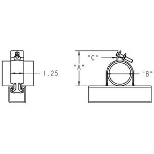 3/4" Thomas & Betts Corporation C-109-3/4-EG Angler® Channel Pipe/Conduit Clamp