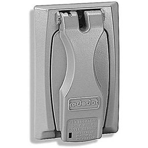 1-Gang, , Thomas & Betts Corporation DCCU-BR D-PAK® Weatherproof Device Box Cover, 1-Receptacle, Bronze