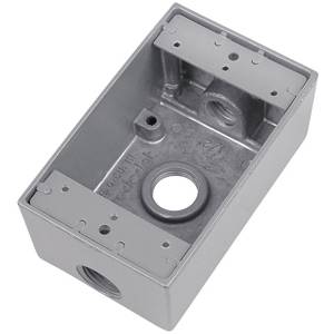 17 Cu Inch 3-Hub, Thomas & Betts Corporation DIH3-1-LM D-PAK® Weatherproof Outlet Box, 1-Gang