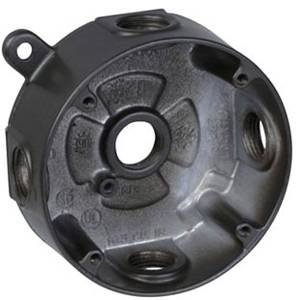 17 Cu Inch 1/2" Hub, Thomas & Betts Corporation DS-47-BR D-PAK® Weatherproof Round Outlet Box