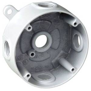 17 Cu Inch 1/2" Hub, Thomas & Betts Corporation DS-47-WH D-PAK® Weatherproof Round Outlet Box