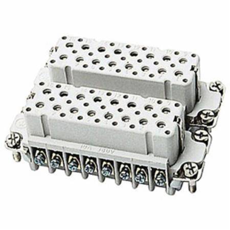 Pos-E-Kon® FS132A A Series Compact Terminal Insert, 32 Positions, 18 to 14 AWG Wire, Female Screw Connection, Glass Filled Thermoplastic