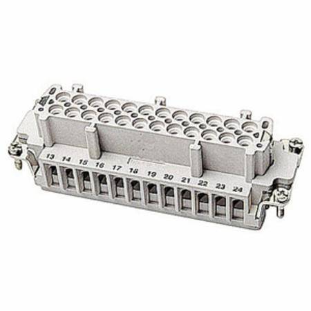 Pos-E-Kon® FS148B B Series Standard Terminal Insert, 48 Positions, 20 to 14 AWG Wire, Female Screw Connection, Glass Filled Thermoplastic