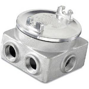 T&B® GUP215-TB 10-Outlet Explosionproof Rectangular Junction Box, 3/4 in, For Use With Branch Conduits, Iron