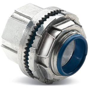 T&B® H050-TB Hub Connector With Thermoplastic Insulated Throat, 1/2 in, For Use With Rigid/IMC Conduits, Zinc