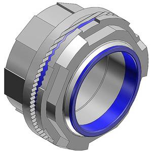 T&B® H125A Hub Connector With Thermoplastic Insulated Throat, 1-1/4 in, For Use With Rigid/IMC Conduits, Aluminum